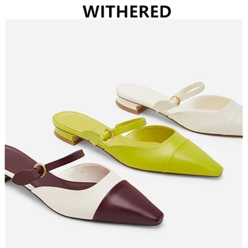 

Withered women shoes women sandals flat shoes england style fashion blogger Cusp 2020 summer mules sandals women shoes woman