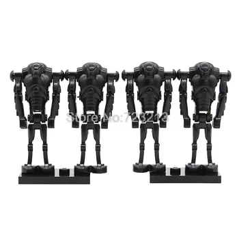 

4pcs/set Super Battle Droid Star Wars Model Set With Baseplate Building Blocks kits Brick Toys for Children Starwars