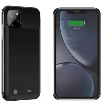 

5000mah LED display Battery Case For iPhone 11 Pro Max Silm Aluminum Frame shockproof Extended Power bank Case For iPhone 11