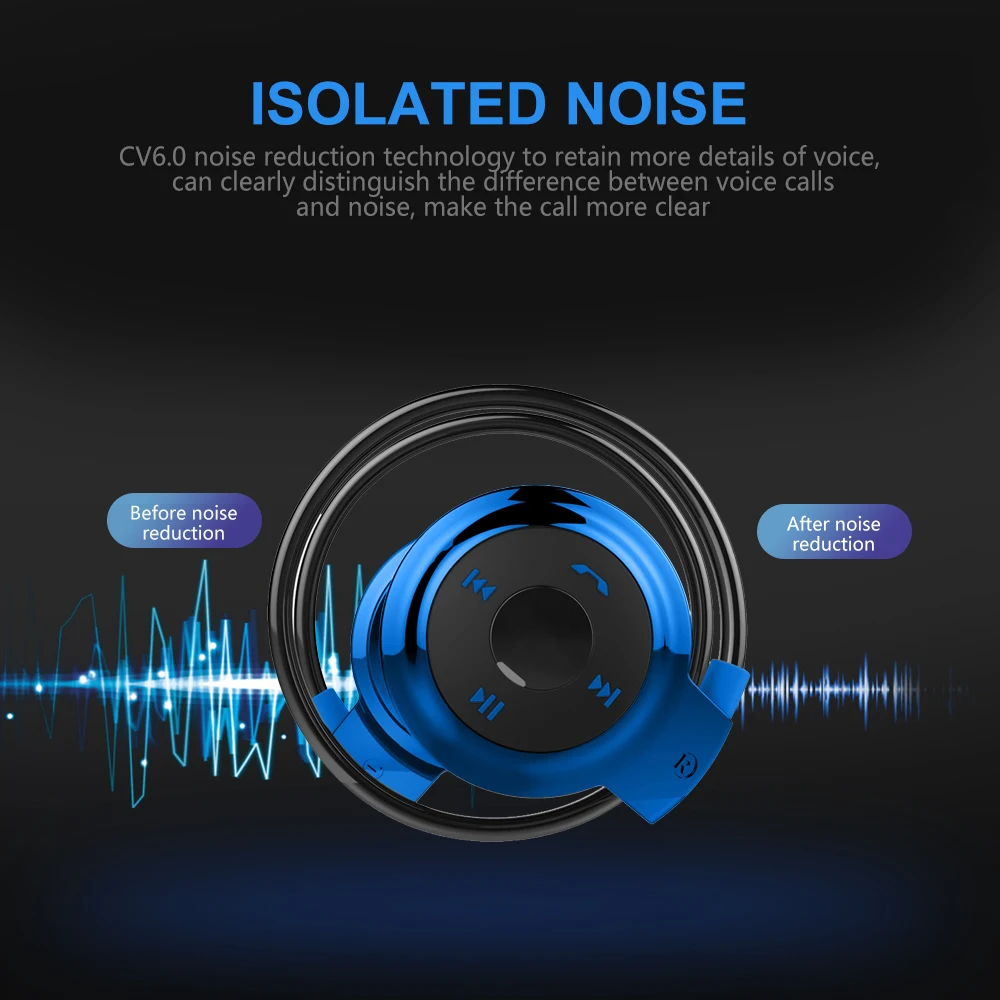 MINI Portable Wireless Bluetooth Headset TF Card Memory Radio Headphone Surround Handsfree Running Sport Waterproof Earphone
