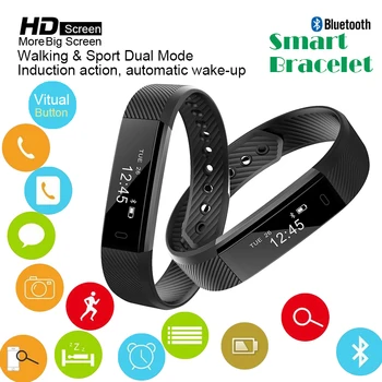 

Id115 Band Smart 0.86oled Lightweight And Easy To Carry Multi-function Bracelet To Find Mobile Phone Heart Rate Sleep For Xiaomi