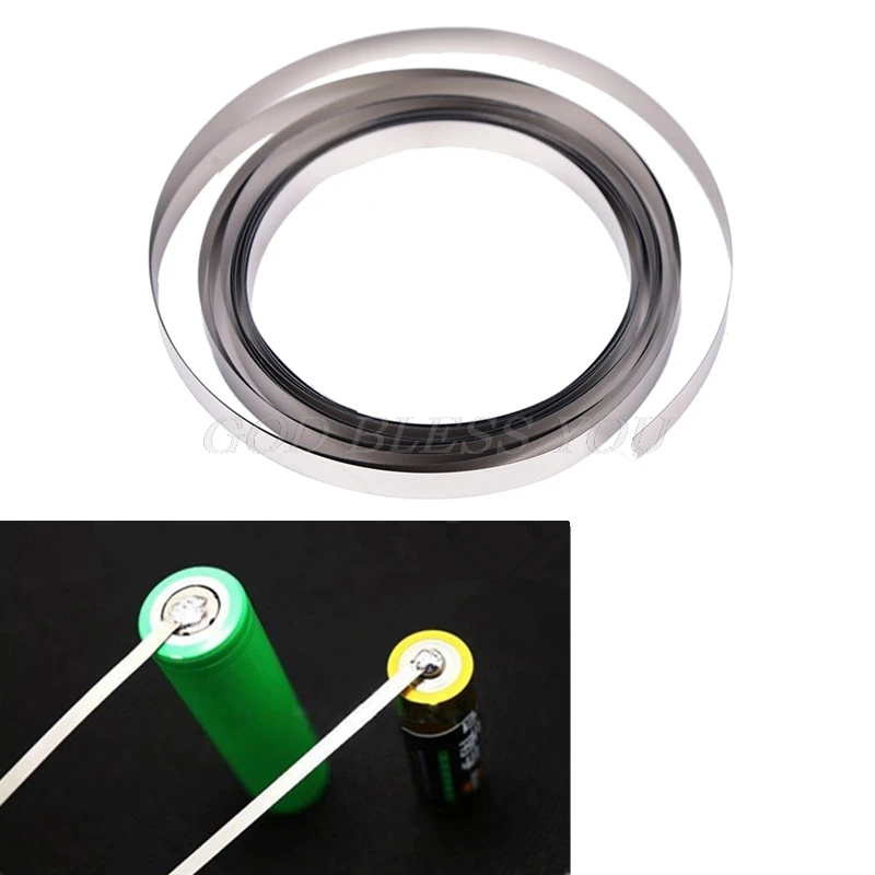 1Pcs 1M 8mm x 0.15 Pure Ni Plate Nickel Strip For Li 18650 Battery Spot Welding