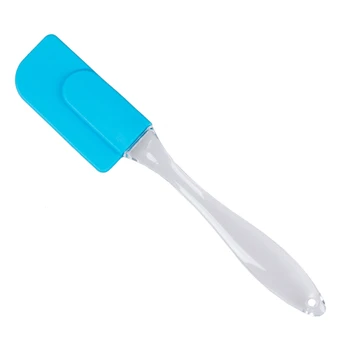 

New Silicone Spatula Spoon Kitchen Utensil Cake Mixer Cooking Baking Mixer Scraper(sky blue) S