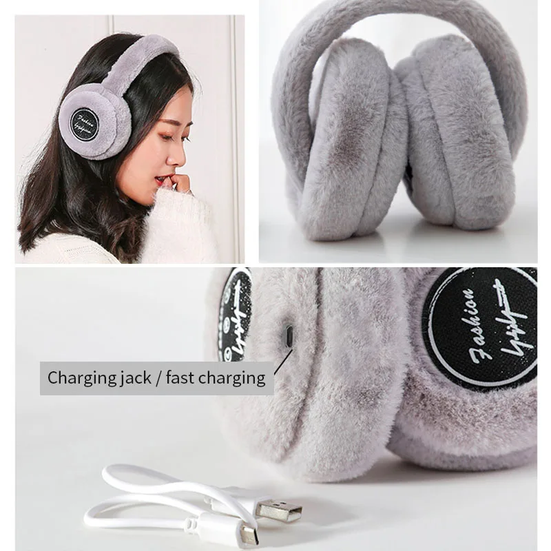 Bluetooth Wireless Headphone With Microphone Warm Earmuffs Winter Child Earphones Kids Girl Music Helmet For iPhone 12 phone
