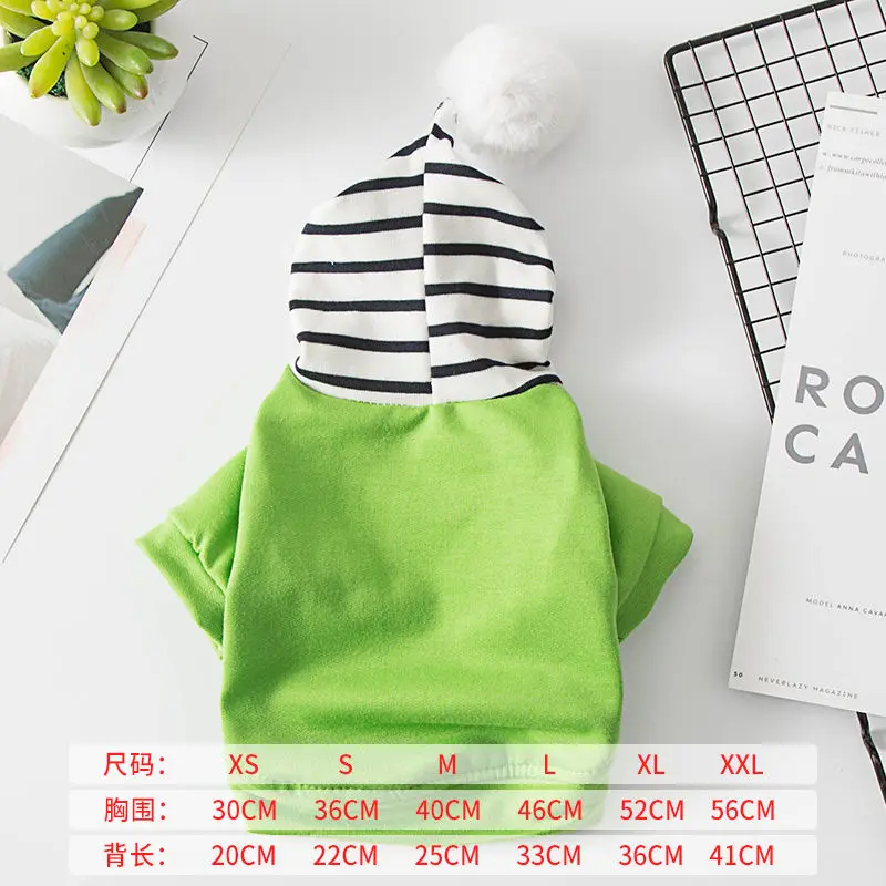 Green stripes Зимняя одежда для собак, французский бульдог, теплая куртка для питомцев, пальто, одежда для щенков, толстовки для маленьких, средних и больших, Толстовка для собачек-Мопсов - Цвет: Green stripes