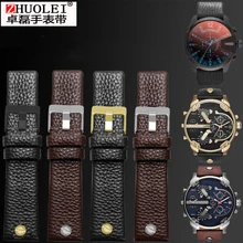 Универсальный кожаный ремешок для дизельных часов, ремешок для наручных часов, ремешок для браслетов dz7314 DZ7256, Ремешки для наручных часов 24 26 28 30 мм с заклепками