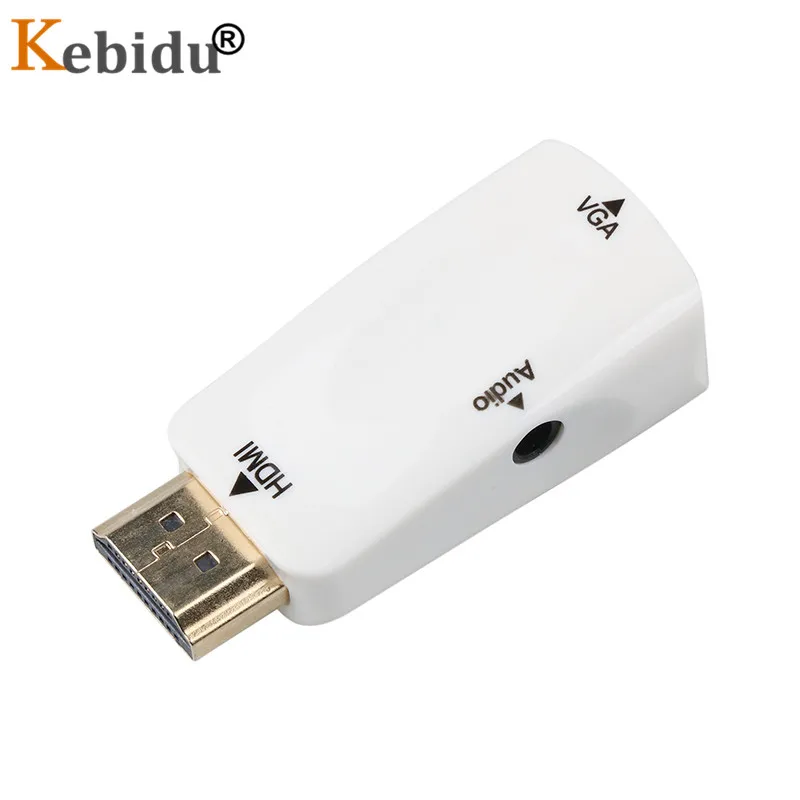 Кабель конвертера Kebidu HDMI в VGA адаптер Папа мама поддержка HD 1080P HDTV для ПК ноутбука