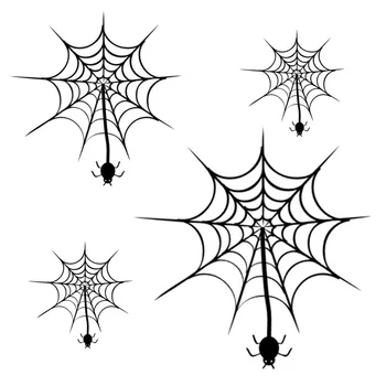 

Static Wall Sticker Halloween Scary Spiders Webs Decals Window Party Decoration