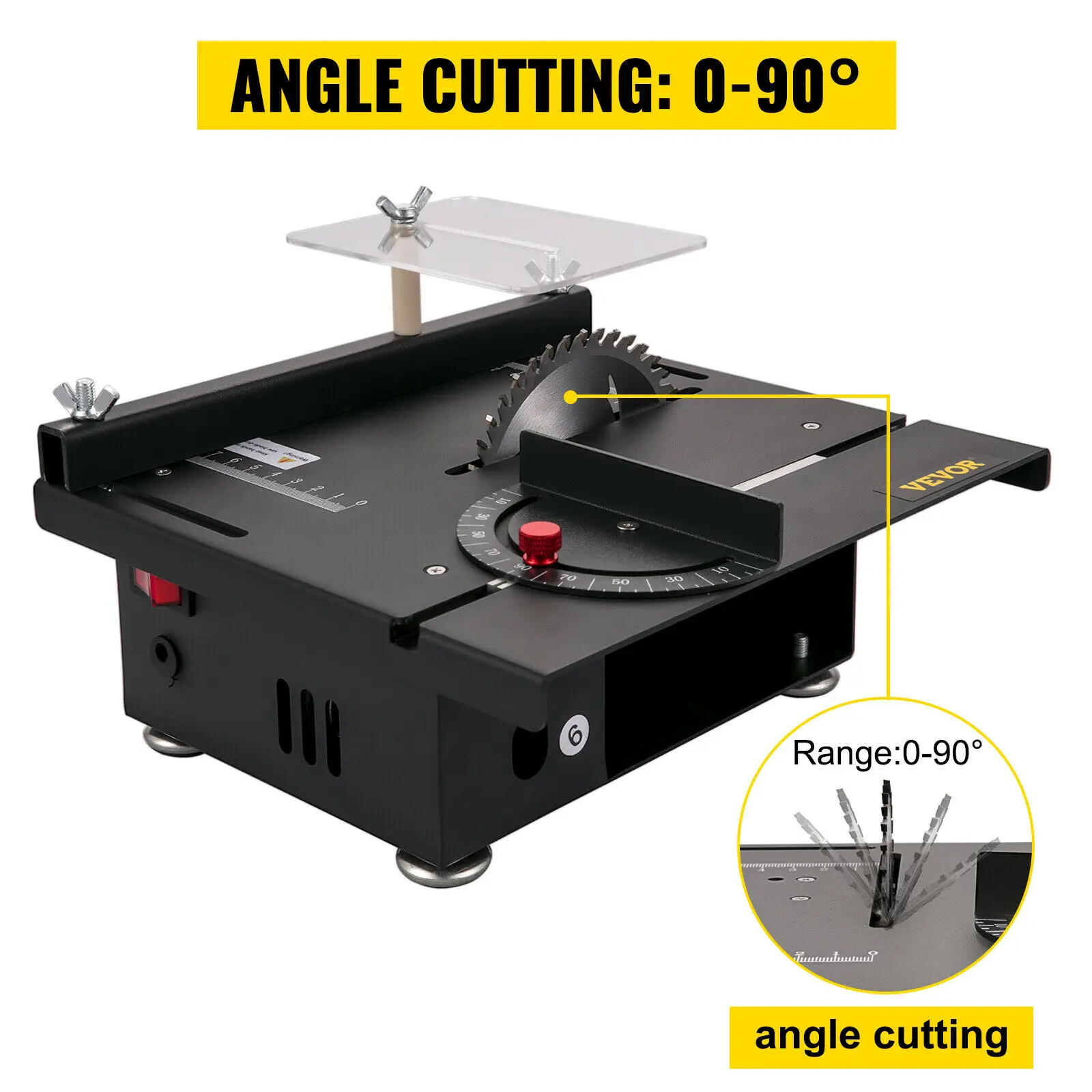 Mini Table Saw Woodworking Polish Cutting Tool Bench Saw Machine 10000RPM