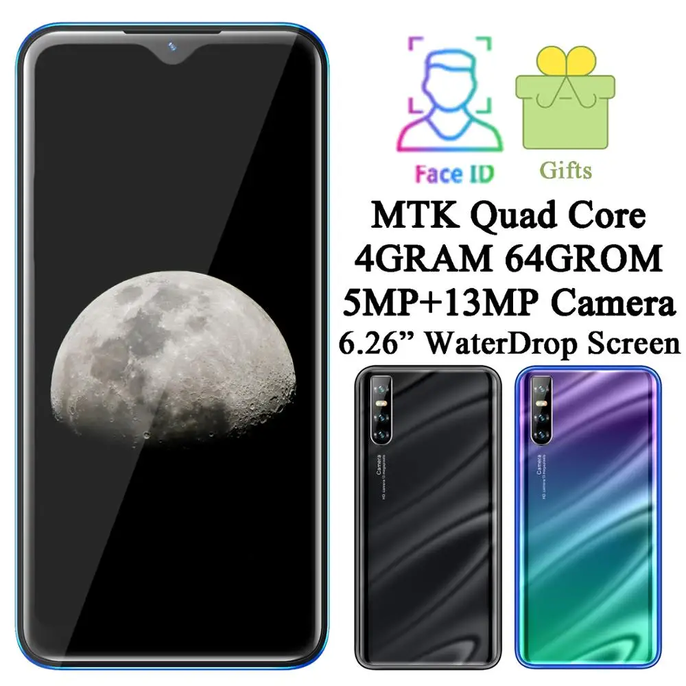 Разблокированный смартфон K20 Pro 4 Гб ОЗУ 64 ПЗУ MTK Android сканер лица экран 6 26 дюйма