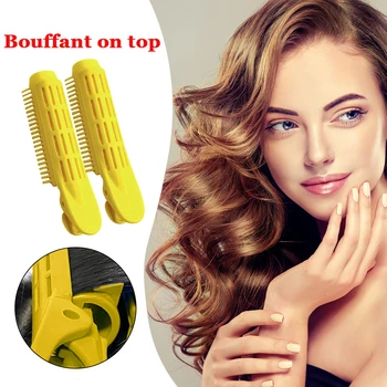 

2Pcs Hair Curler Clips Clamps Roots Perm Rods Styling Rollers Fluffy DIY Hair Tools Lightweight Easily Carrying Hair Part