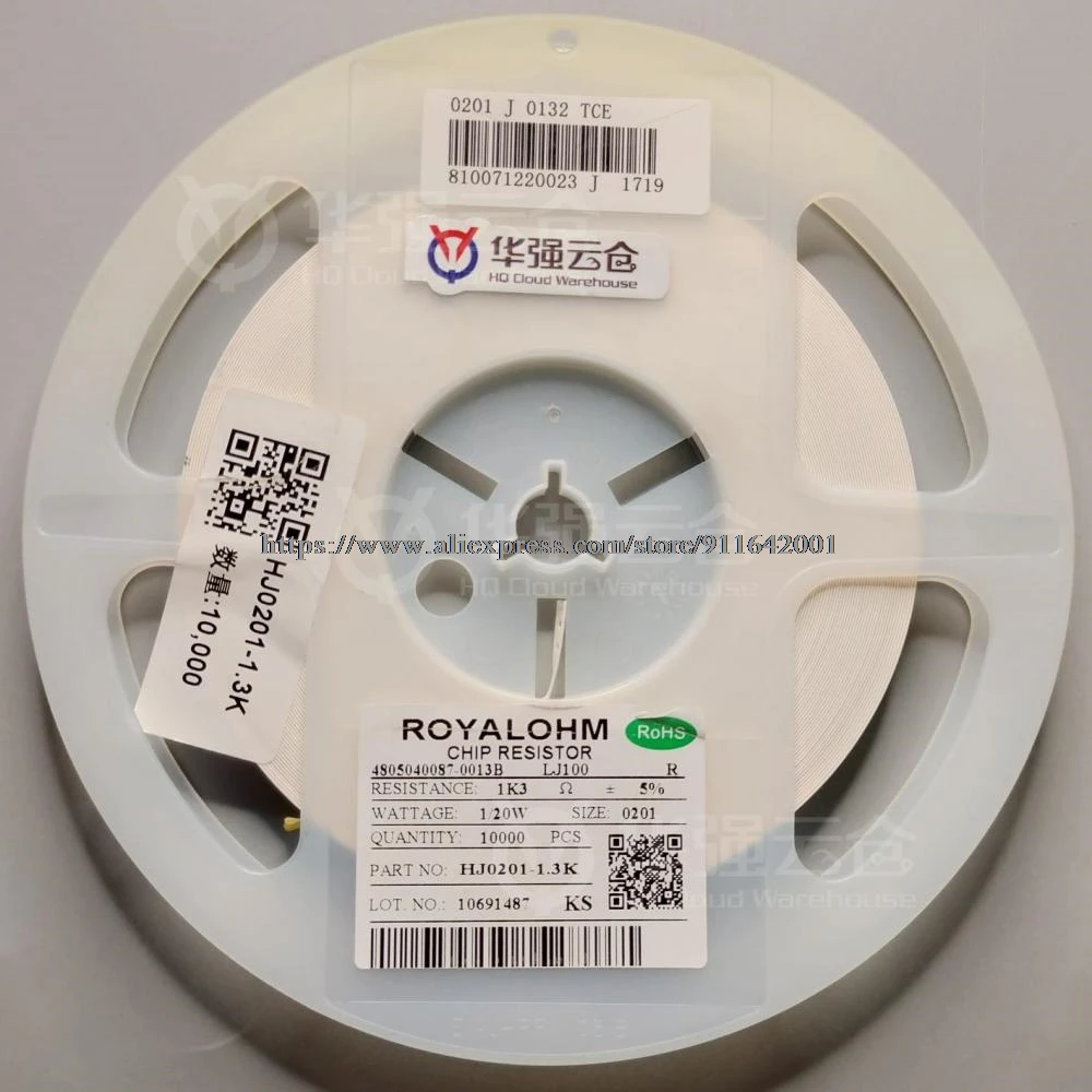 10000 шт. 0201WMJ0132TCE 0201 1 3 K 5% 1/20 Вт SMD чиповый резистор | Электроника