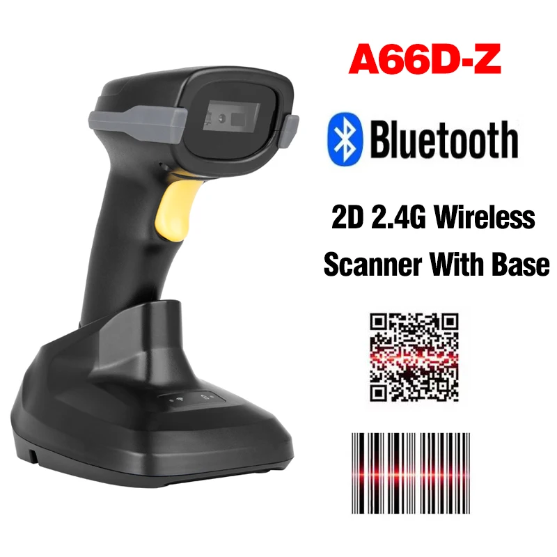 Leitor sem fio do código de barras do ccd de bluetooth qr do laser do portátil mini do handhel do varredor 1d 2d do código de barras para o armazém do supermercado