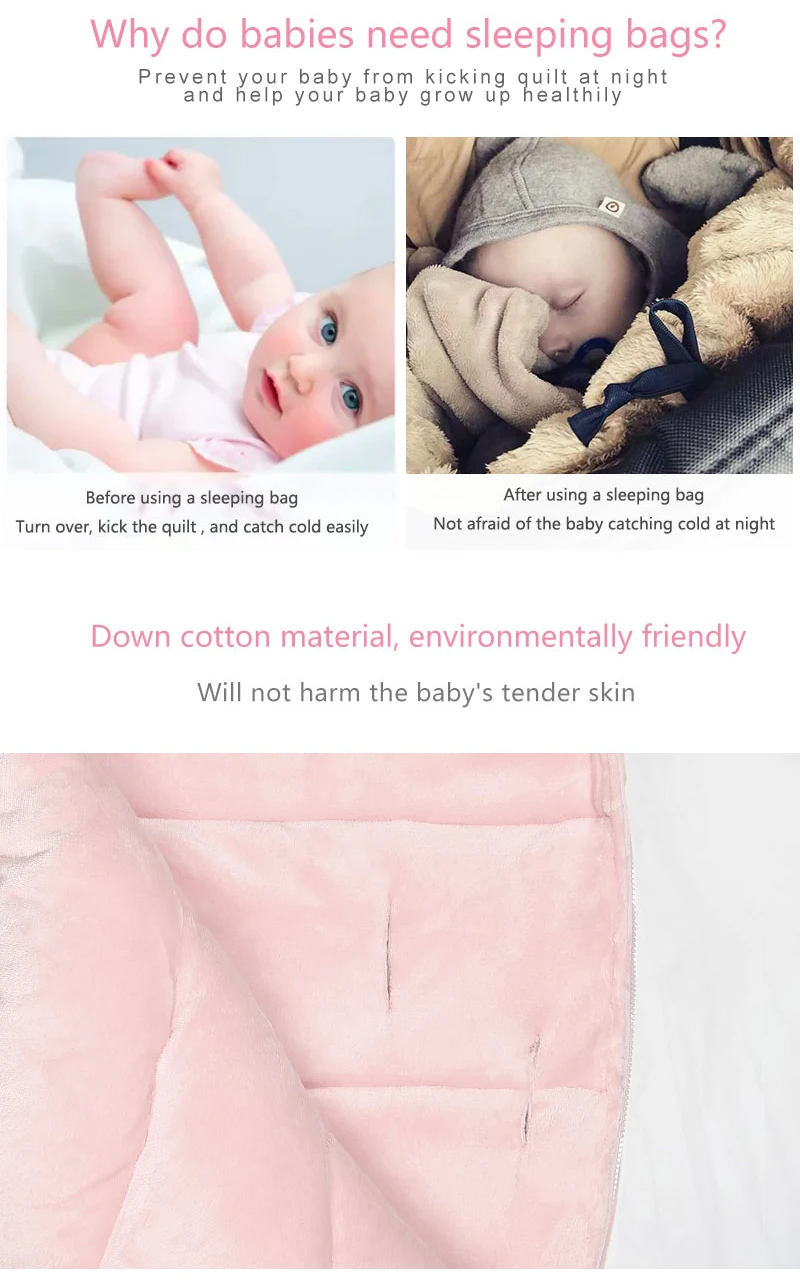 Детский спальный мешок-зимний спальный мешок для младенцев, портативный детский спальный мешок