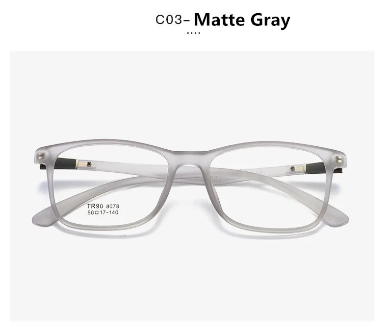 Ретро мужские прозрачные очки прозрачные линзы PC Comotuer квадратные оправы для очков для женщин очки для чтения мужские очки - Цвет оправы: C3 Matte  Gray