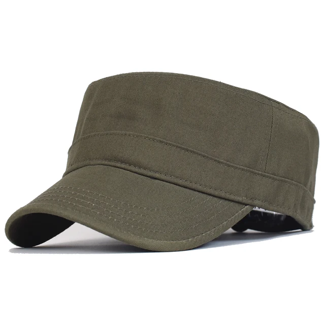 Solid Cotton Military Caps Men Women 