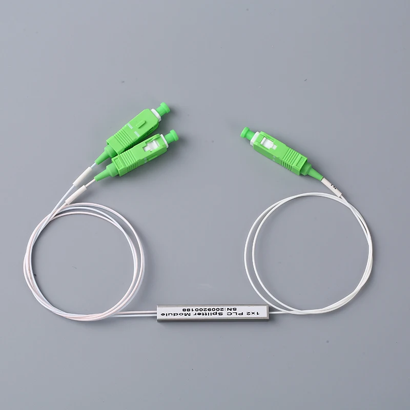 Mini Fiber Optic PLC Splitter Cable 1x2 1.5M SC/APC Single Mode