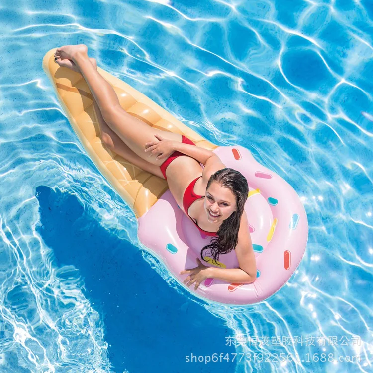 

Manufacturers Supply PVC Inflatable Ice Cream Floating Row Adult Water Surfing Toy Ice Cream Floating Mat