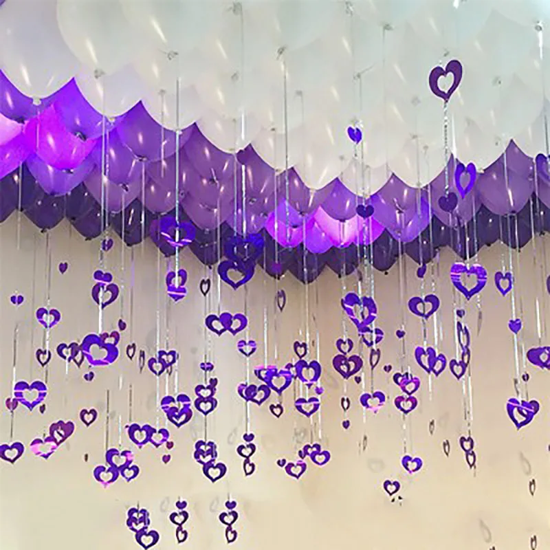 100 шт с днем рождения Лазерная подвеска в виде шара узел свадебный макет помещения день рождения Валентинка украшения красочные