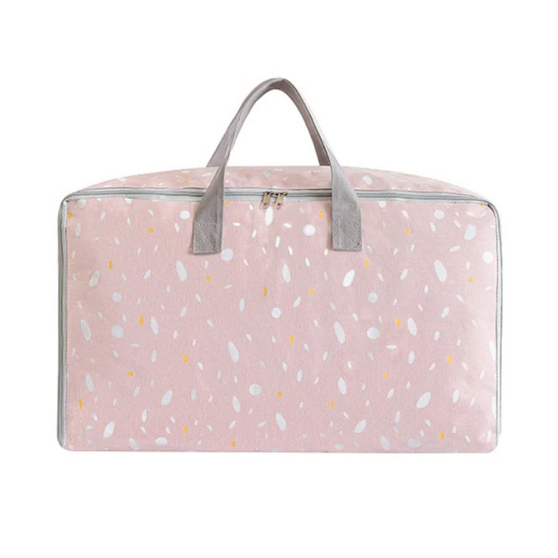 Портативная стеганая сумка для хранения домашней одежды Одеяло Подушка Одеяло сумка для хранения дорожный органайзер для багажа Влагонепроницаемая сортировочная сумка - Цвет: Розовый