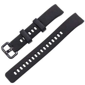 

Silicone Wrist Strap for Huawei Honor Band 4 Standard Version Smart Wristband Sport Bracelet Band(Black)