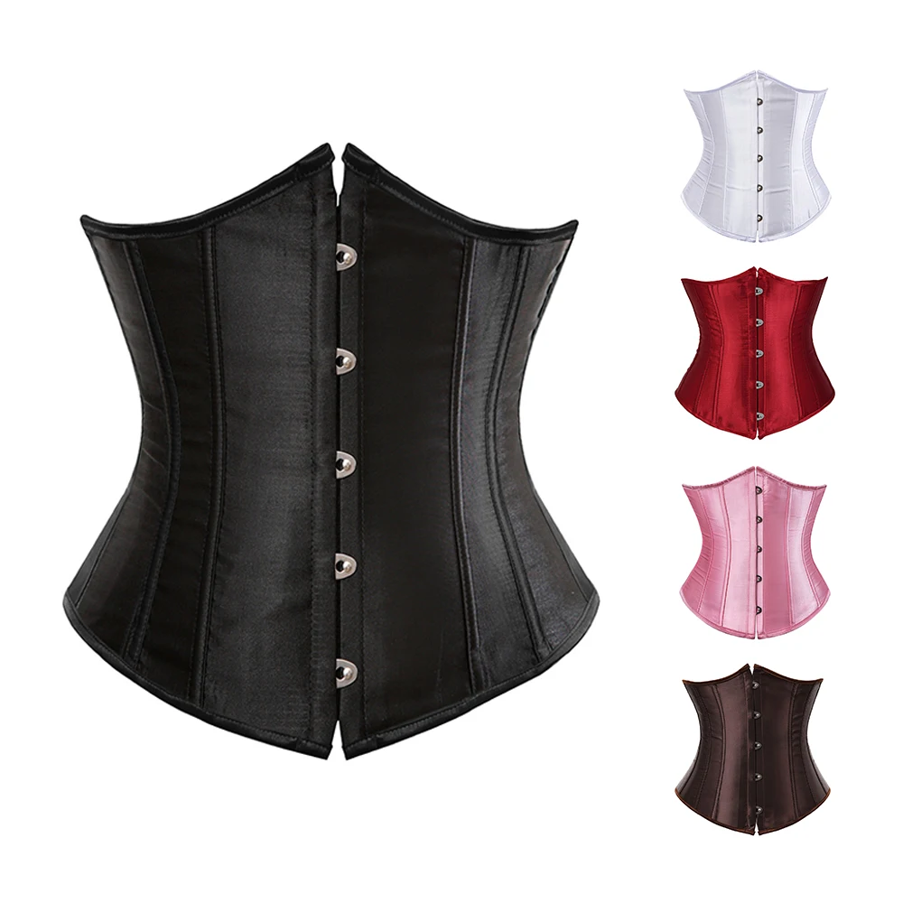Corsetto sexy da donna Corsetto lungo gotico per torso Raso nero Overbust Va Training Bustier Shapewear Cincher Corsetto taglie forti 200574005 Corsetto sexy da donna Corsetto lungo gotico per torso Raso nero Overbust Va Training Bustier Shapewear Cincher Corsetto taglie forti 200574005