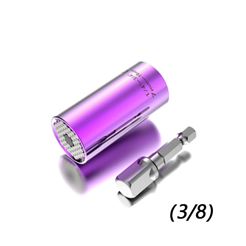 1 шт., 7-19 мм, Волшебная рукоятка гаечного ключа, Многофункциональная Универсальная трещотка, адаптер для дрели, автомобильные ручные инструменты, ремонтный комплект - Цвет: Розовый