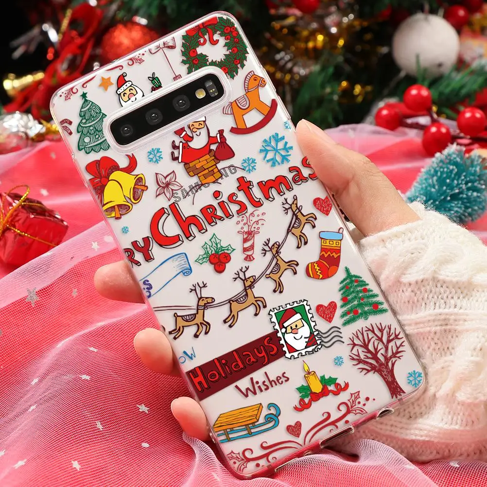 Счастливого Рождества термополиуретановые Чехлы для samsung Galaxy Note 10 S8 S9 S10 плюс 9 8 S6 S7 край M10 M20 M30 A70 A80 A50 A30 A40 A60 A20e чехол - Цвет: sd1c4lu