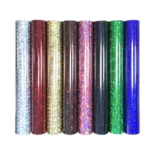 25 см* 25 см ПЭТ теплопередача сломанное стекло металлическая виниловая пленка Футболка утюг на HTV печать узоры спортивная одежда украшения дома