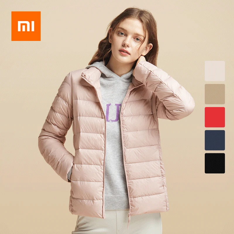 

Xiaomi Yeation Women Down Jacket Ultra-light Thin 2019 New Autumn Winter Slim Short Warm White Duck Down Coat Women's Outerwear