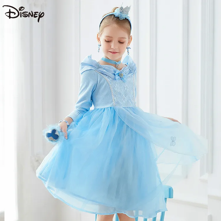 

Disney Genuine Sleeping Beauty Ai Luo Xiandi Princess Dress Fall Winter Dress Magic Wand Hairpin Set Gift