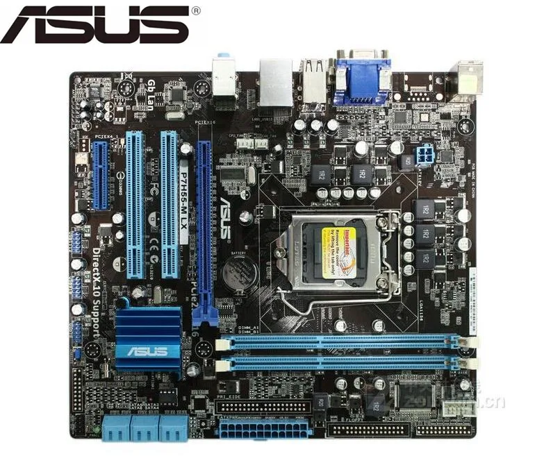 Оригинальная материнская плата ASUS P7H55-M LX P7H55-M PLUS LGA 1156 DDR3 для I3 I5 I7 Материнская плата 8 Гб H55 настольная материнская плата