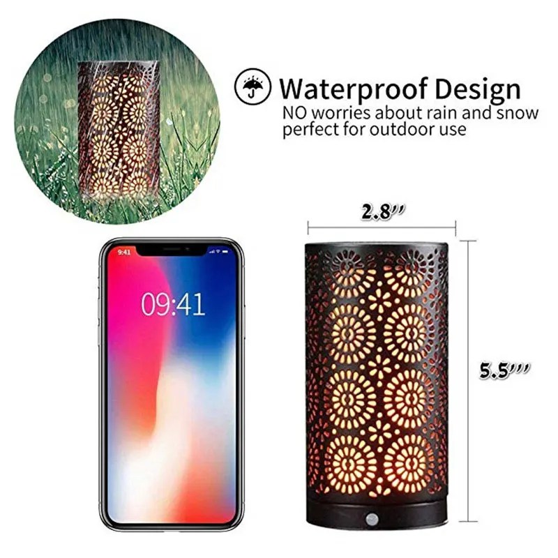 BRELONG декоративный пламенный свет мигающий шарик, USB перезаряжаемые Водонепроницаемые светодиодные мигающий винтажный Фонарь Свеча Свет 1