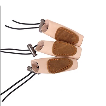 

3Pcs Archery Accessories Real Cow Leather Finger Protector Glove Finger Guard Traditional Recurve Bow for Hunting