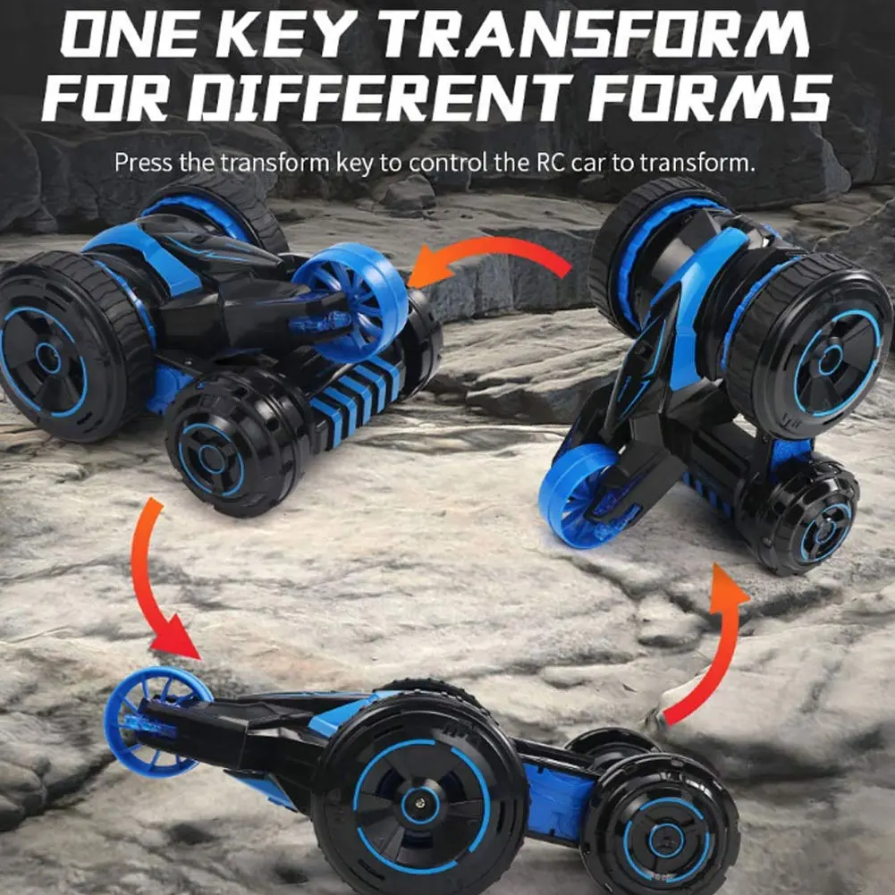 Дистанционное управление автомобиль RC автомобиль 5-колесо Системы нажатием одной кнопки флип Прохладный светильник 360 градусов вращающийся YH-17