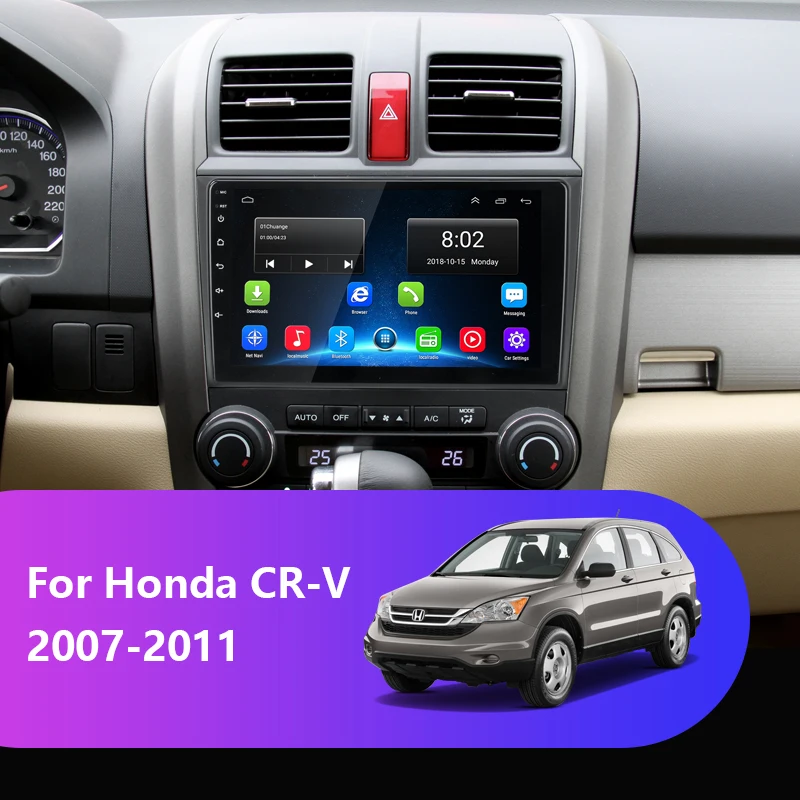 Top Jansite 9" Car Android Radio for Honda CRV CR-V 2007 2008 2009 2010 2011  Multimedia player Navigation GPS 4G WIFI IPS screen 1