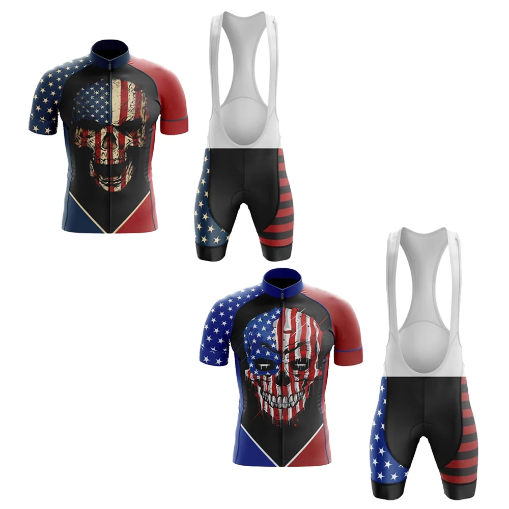 

Classic USA Pro Team Cycling Jersey Sets Men's Summer Short Sleeves MTB Ropa Ciclismo Bike Wear Clothing Bib Gel Pad