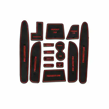 

Car Non-Slip Interior Rubber Door Panel Mats Cup Holder Pad For Peugeot 308 2012-14