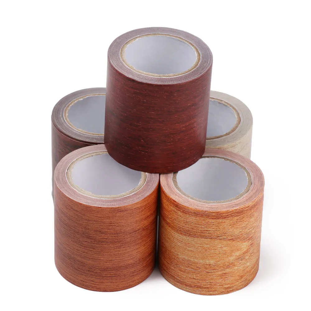 geneic 5M/rollo realista de la cinta adhesiva de Adhensive de la reparación del grano de madera 8 colores para los muebles 