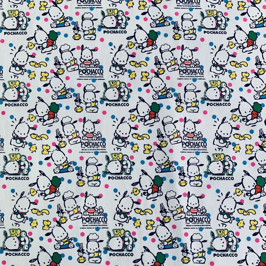 90*140 см Pochacco полиэстер холст ткань пэчворк для DIY четвертей шитье подушки обувь