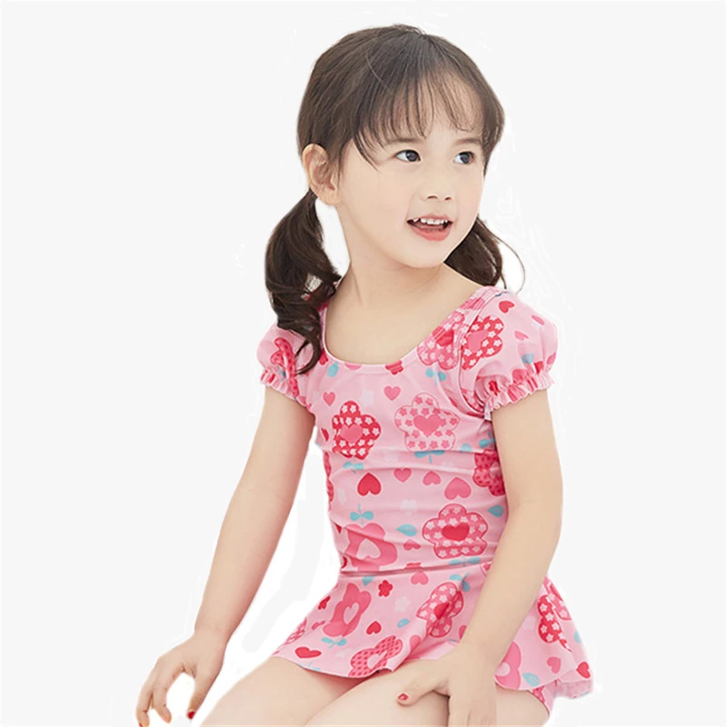 sw1082 Новая модель, 1-10 лет, детский цельный купальник детская одежда для плавания, детский купальный костюм с цветочным узором Детские летние пляжные костюмы - Цвет: sw1082
