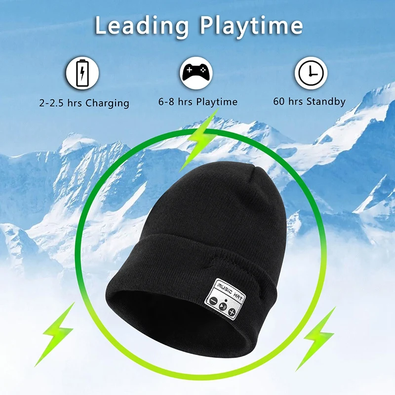 FULL-Bluetooth 4,2, музыкальная шапка, зимняя беспроводная Bluetooth гарнитура, шапка, вязаная шапка, наушники, теплые зимние шапки, наушники, лучший подарок