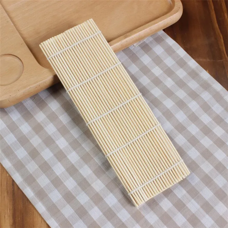 Description Picture 3 of item24*24CM Sushi Tool Bamboo Rolling Mat DIY Onigiri Rice Roller Chicken Roll Hand Maker Kitchen Japanese Sushi Maker Tools