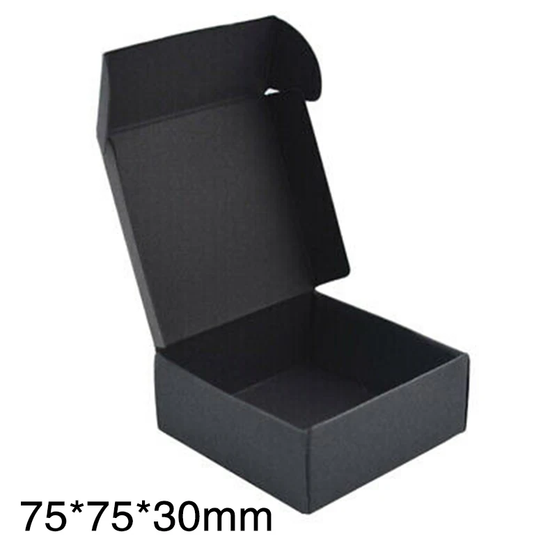 75X75X30mm black Десертная посылка, Подарочная коробка для хранения, коробки для конфет, портативная креативная картонная упаковка 350 г, 10 шт., контейнер для еды на день рождения, фестиваль - Цвет: 75X75X30mm black