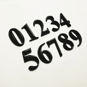 

1pc 5cm Plastic House Number 0 to 9 Door Number Tag Numeral Door Plaque Drawer Sign Plating Hotel Home Sticker Address Door Labe