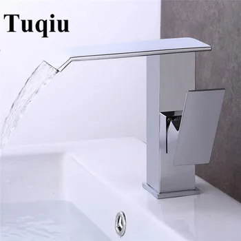 

Basin Faucets Chrome/Nickel/Antique Waterfall Faucet Bathroom Faucet Hot and Cold Basin Mixer Tap Faucet Brass Sink Wash Crane