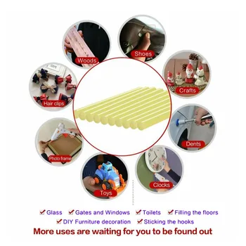 

20pcs Glue Sticks 7*200mm Paintless Adhesive Equipment Auto EVA Yellow Dent