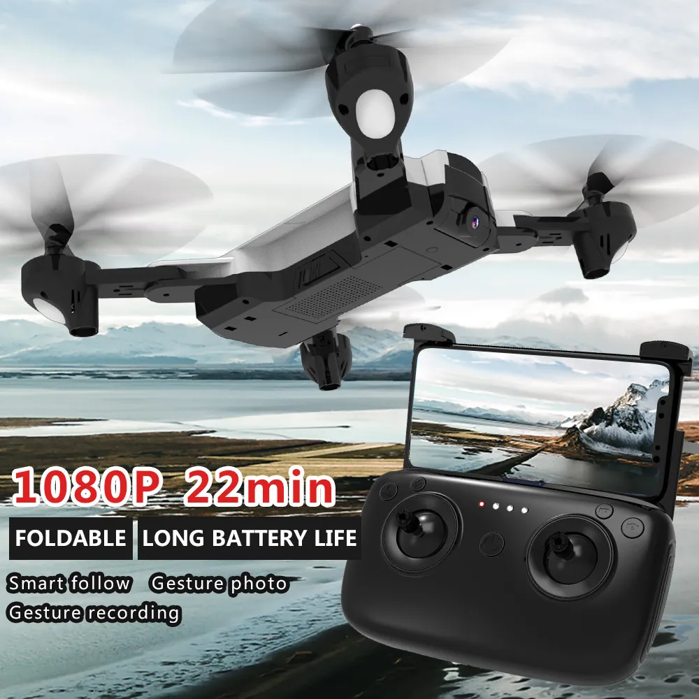 Sg900 2,4 Ghz 4Ch Attitude Hold вертолет Wifi 720P оптический поток двойной мини-Дрон с камерой Hd складной Радиоуправляемый квадрокоптер Дрон(Bla