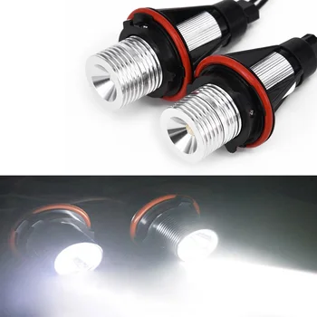 

2x LED Angel Eye Halo Ring Marker Side Light White LED Bulb For BMW E39 X5 E53