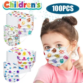 

Children's Mask Disposable Facemask Industrial 3ply Ear Loop Kids Scarf Face Mask Mascarilla Faceshield Masque Maseczki Ochronne